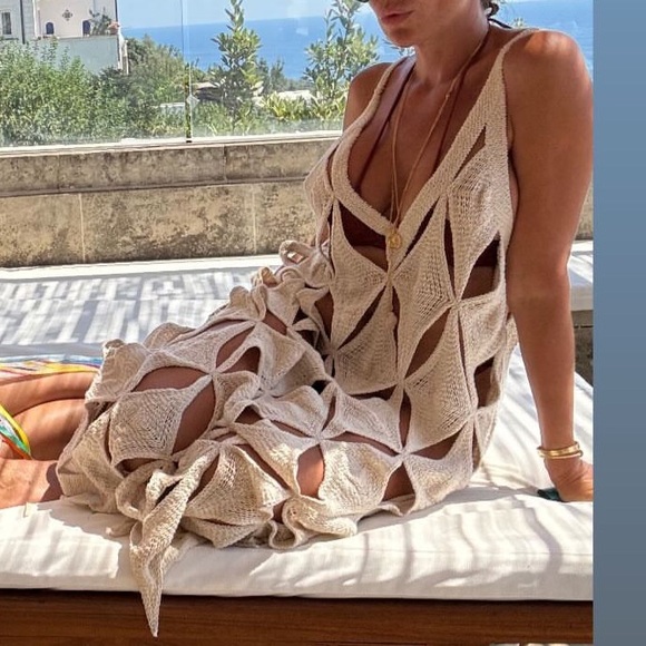 🦋 Bloggers Favorite 🦋 NWT Zara Crochet Slip Dress Size S - Picture 3 of 14